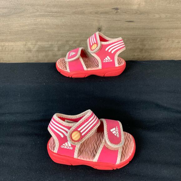 Adidas Akwah Pink Sandals Toddler Size 5K Straps Open Toes - Picture 1 of 8